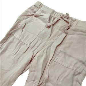 7 For All Mankind Girls 2T Pink Casual Pants Tie Waist Elastic Hem Loose Fit